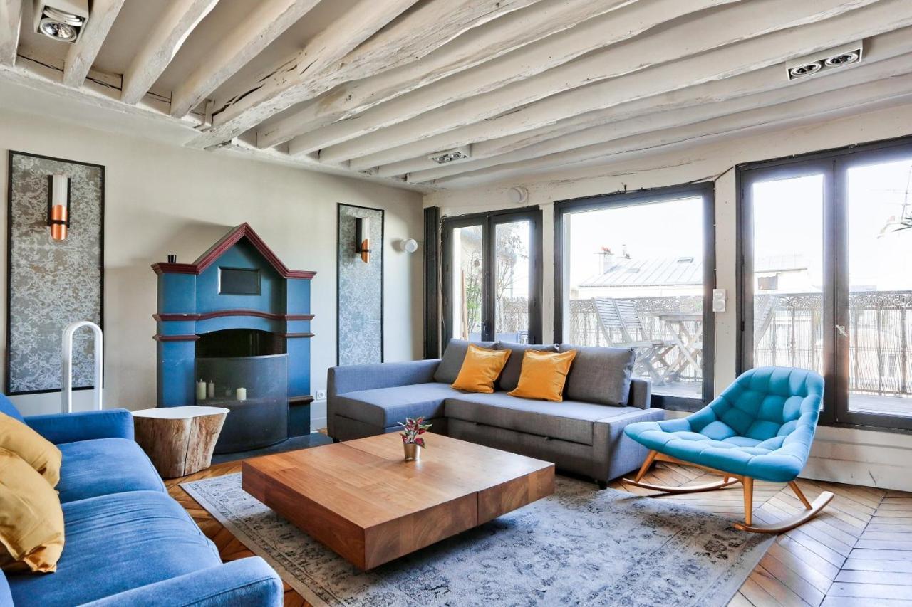 Le Marais Superb Apartment Terrace Paris Free Netflix المظهر الخارجي الصورة